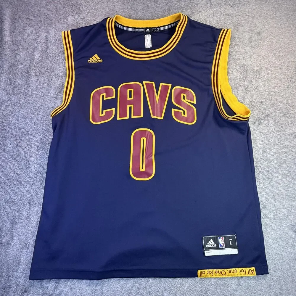 Cleveland Cavaliers Jersey Mens Large Blue NBA Basketball Kevin Love 0 Adidas